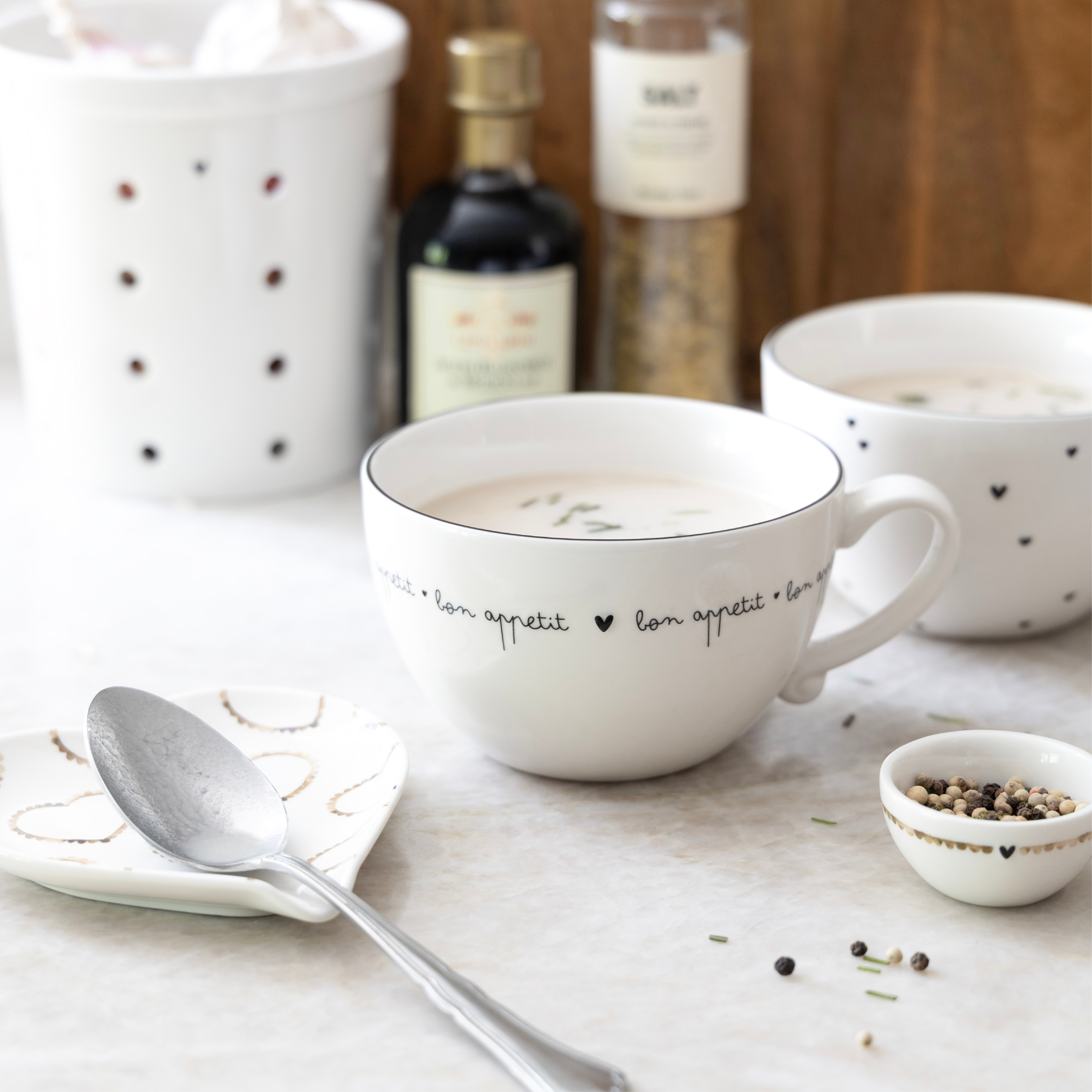 Bastion Collections soepkom s bon appetit - zwart