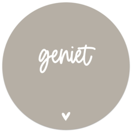 Zoedt muurcirkel geniet - beige