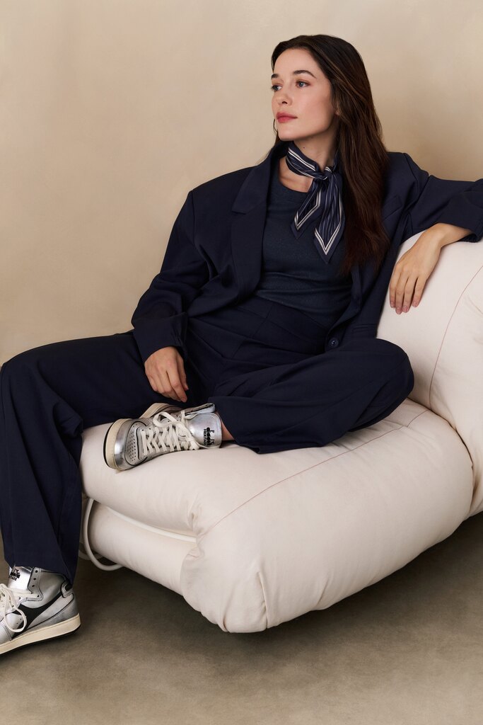 YAYA broek met details - inktblauw