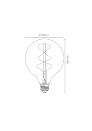 Lucide LED lamp G95 amber