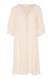 Cream jurk linnen - naturel