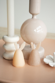 Kaars bunny - taupe