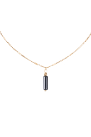 Zusss ketting obsidiaan - goud