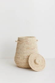 Mand met deksel xl - naturel
