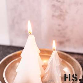 Kaars kerstboom m - wit