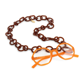 Looplabb leesbril ketting - mauve