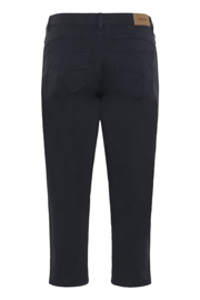 Cream broek katoen - donkerblauw