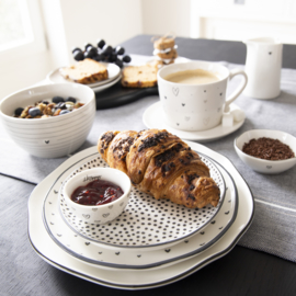 Bastion Collections bord cake stippen - zwart