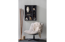 WOOOD fauteuil bouclé - zand