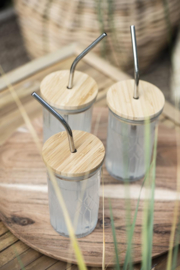 Ib Laursen glas met bamboe deksel