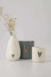 Zusss geurkaars hartje - zilver