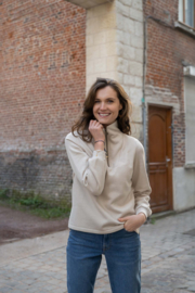 Zusss sweater met rits - krijt