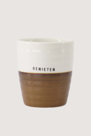 Zusss koffiemok genieten - bruin