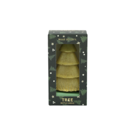 Kaars kerstboom fles - goud