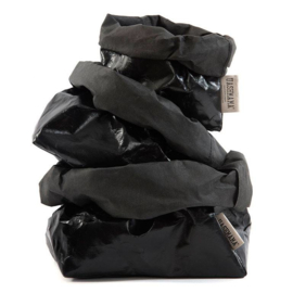 Uashmama paper bag - metalic zwart