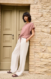 YAYA blouse knoopdetail - oud roze