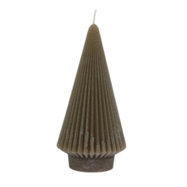 Kaars kerstboom l - taupe