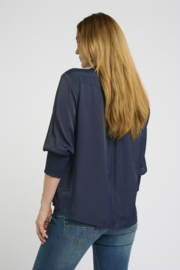 Cream blouse nola - donkerblauw