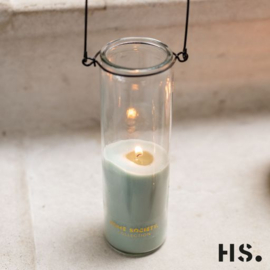 Kaars in glas s - taupe