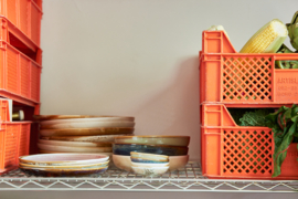 HKliving schaal chef ceramics l - creme/bruin