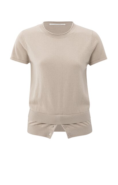 YAYA top gebreid - zand