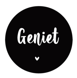 Label-R onderzetter geniet - zwart