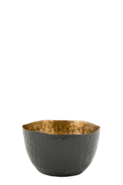 MrsBloom waxinehouder metaal m - zwart/goud