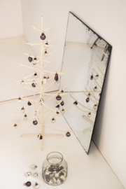 Kerstboom metaal l - creme