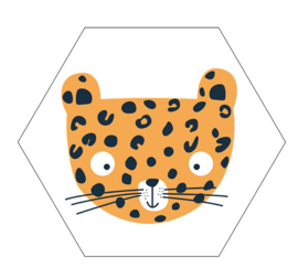 Label-R hexagon leopard - geel