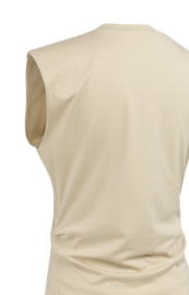 YAYA top mouwloos - beige/bruin