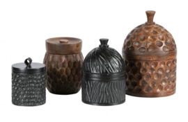 BePureHome opbergpot hout -zwart