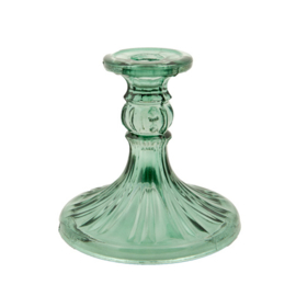 MrsBloom kaarsenhouder glas - oud groen