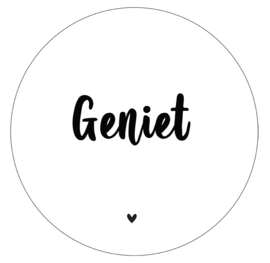 Label-R muurcirkel geniet - wit