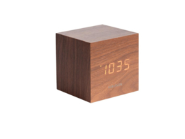 Karlsson cube alarm klok - bruin