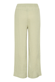 Cream broek linnen - green tea