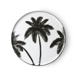HKliving dinerbord palmboom - zwart