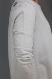 Stapelgoed sweater lang model - lichtgrijs