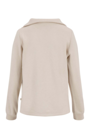 Zusss sweater met rits - krijt