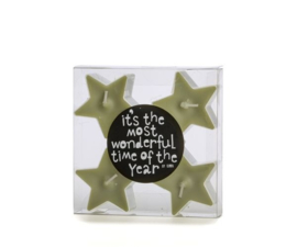 Rustik Lys waxine ster s/5 - green tea