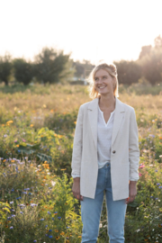 Zusss blazer linnen - zand