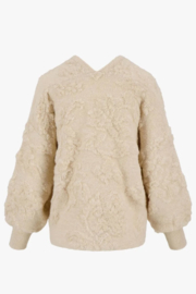 Zusss vest met lurex - creme