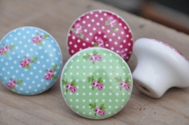 Knop polka groen
