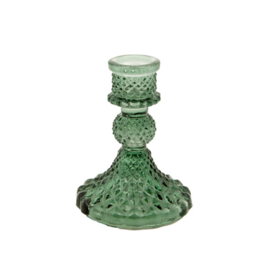 MrsBloom kaarsenhouder glas xs - oud groen