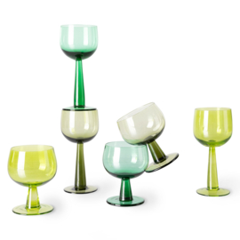 HKliving wijnglas emeralds l - groen