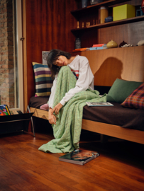 HKliving plaid sherpa - groen