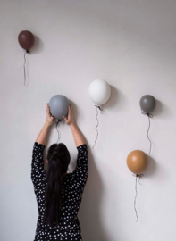 Ballon keramiek l - grijs