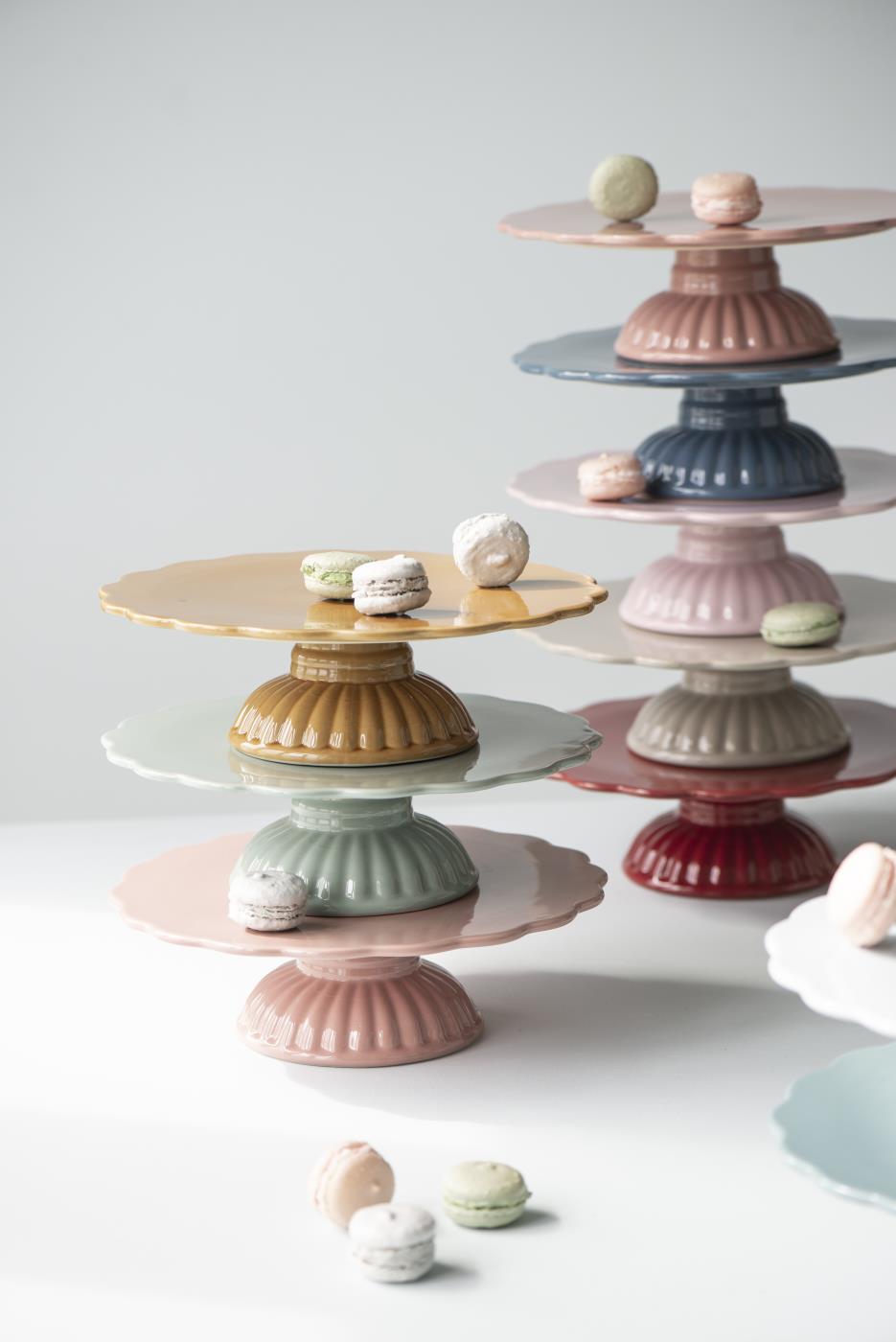 Ib Laursen taartplateau - coral almond