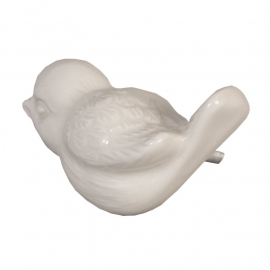 Knop vogel - creme