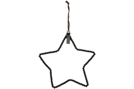 MrsBloom hanger ster l - zwart