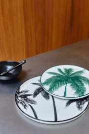 HKliving ontbijtbord palmboom - groen